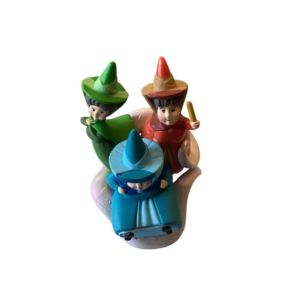 Disney Sleeping Beauty Flora Fauna Merryweather Fairy Godmothers 3in Figurine
